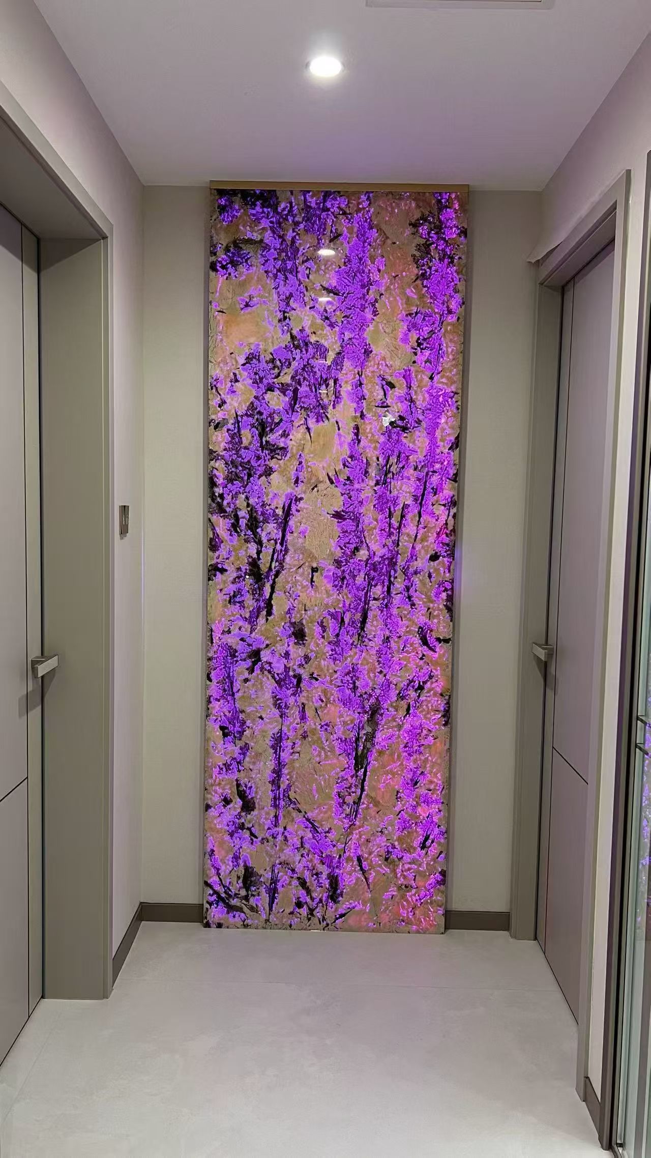 Custom Backlit Natural Stone Feature Wall